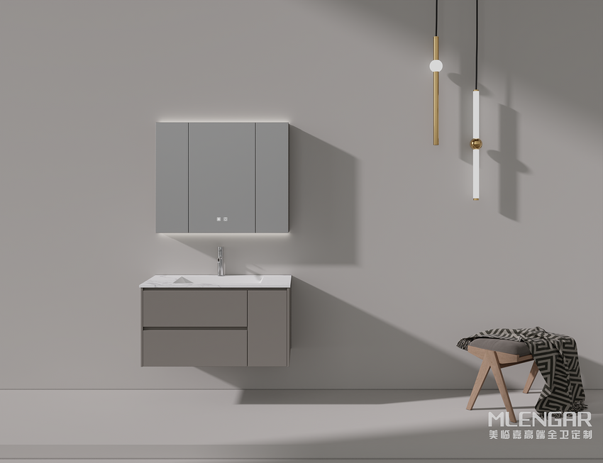0002Floating Bathroom Vanity with Smart LED Mirror - MLENGAR