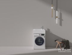 115MLENGAR Modern Laundry Sink Cabinet for Washing Machine